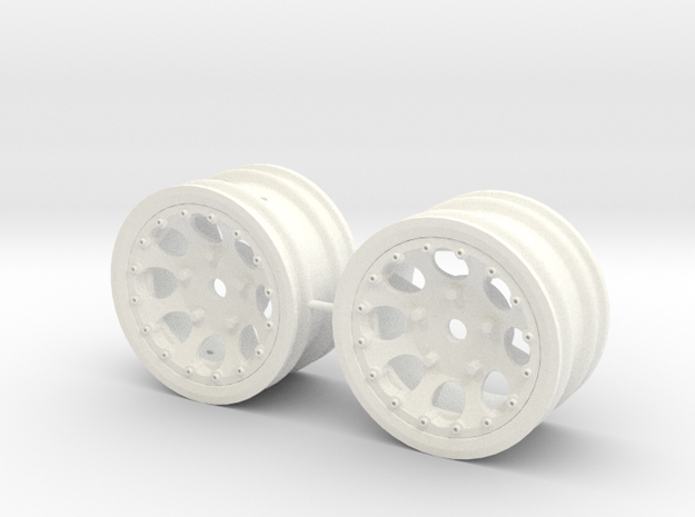 M-Chassis Wheels - NSU-TT Spiess Style - 0mm Offse in White Processed Versatile Plastic