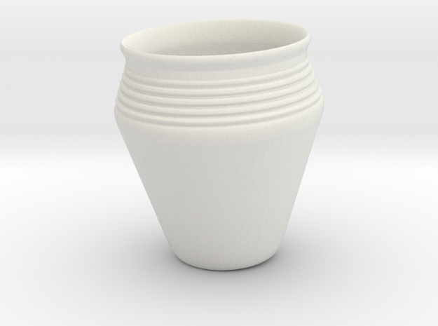 Vase-600AD in White Natural Versatile Plastic