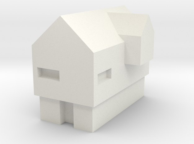 Medieval House in White Natural Versatile Plastic