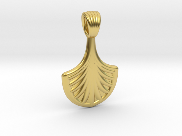 Palm [pendant] in Polished Brass
