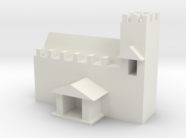 Medieval church in White Natural Versatile Plastic