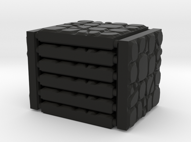 3 x 3 Gravel Rocks Set in Black Natural Versatile Plastic