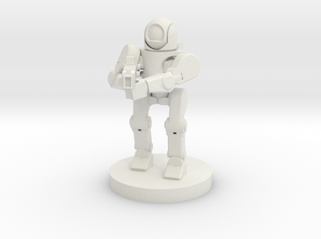 Rifle Sentry Robot (28mm Scale) in White Natural Versatile Plastic