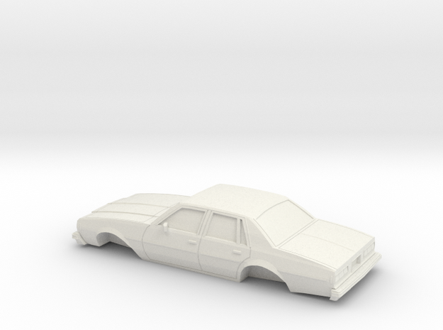 1/32 1977-78 Chevrolet Impala Sedan Shell in White Natural Versatile Plastic