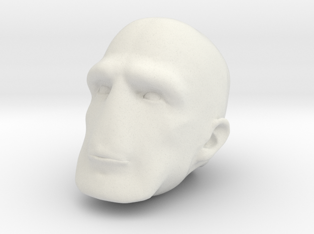 Morph One:12 Head #3 in White Natural Versatile Plastic: 1:12