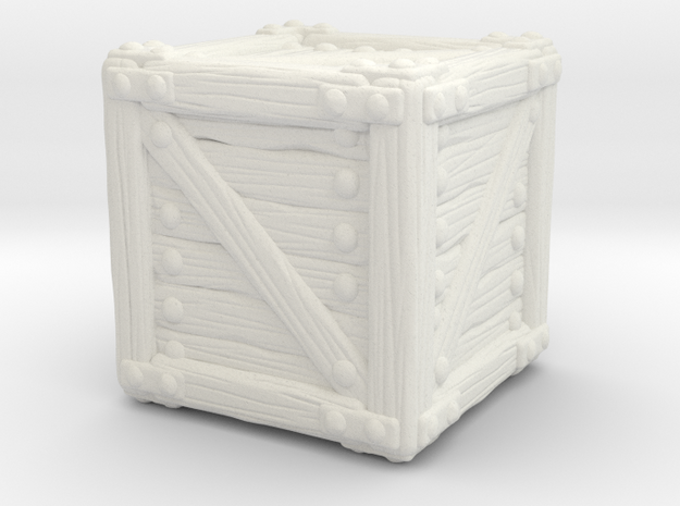 Small Crate A in White Natural Versatile Plastic