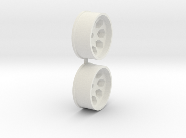 Offset-3,0-front-Polygon-Rims-MiniZ-AWD in White Natural Versatile Plastic