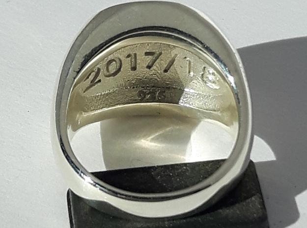 Champions Ring Size O. 17.5mm. Silver. in Polished Silver