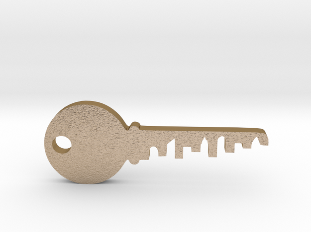 city key 4 in Polished Gold Steel