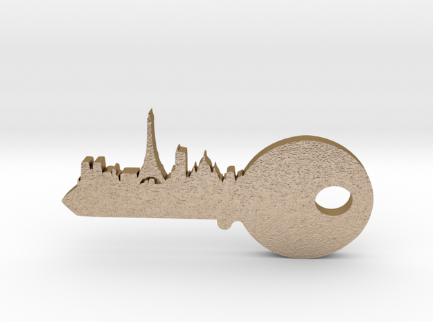 city key 3 in Polished Gold Steel