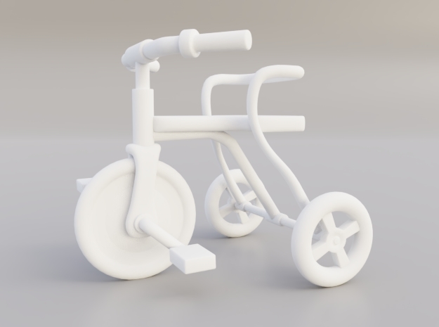 Kids tricycle in White Natural Versatile Plastic