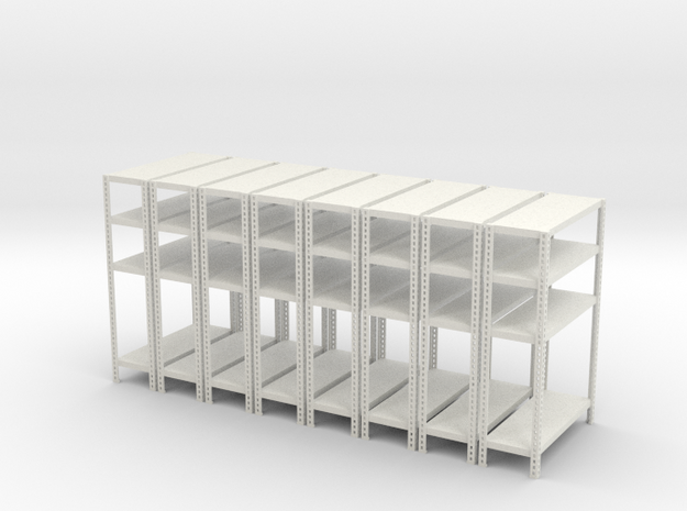 1:18 shelves solid x8 in White Natural Versatile Plastic