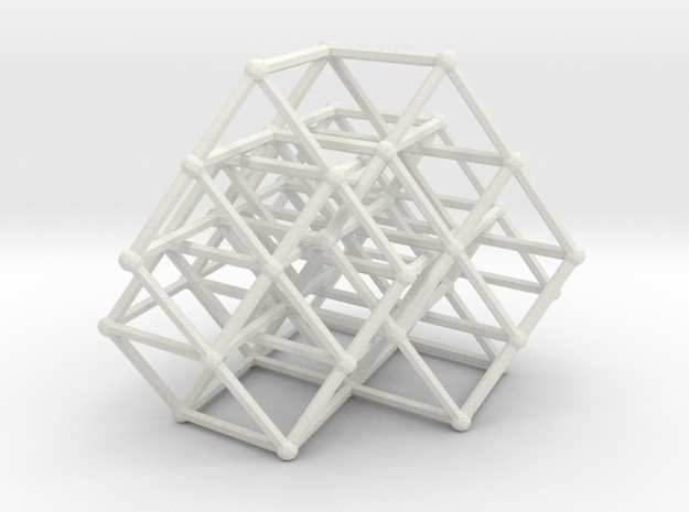 Fibonacci cube of order 8 in White Natural Versatile Plastic