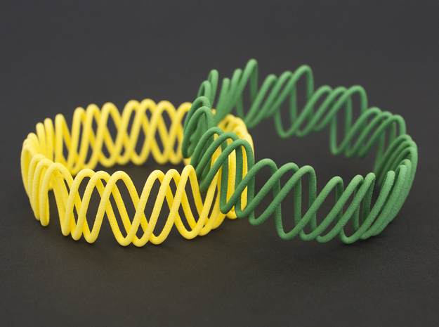 Spring Bracelet in Yellow Processed Versatile Plastic