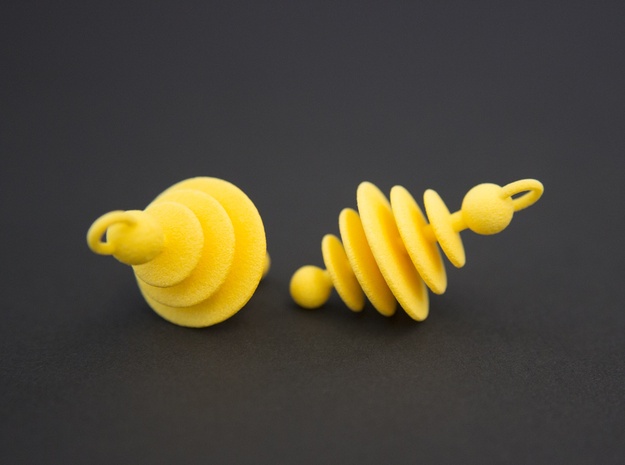 Astro Earrings  in Yellow Processed Versatile Plastic