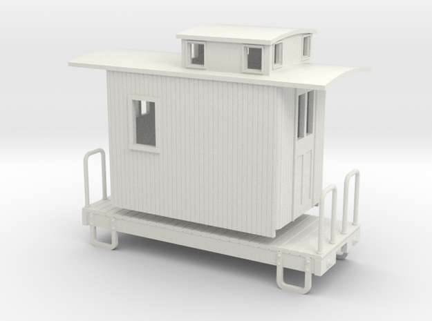 On18 12ft Caboose 1  in White Natural Versatile Plastic