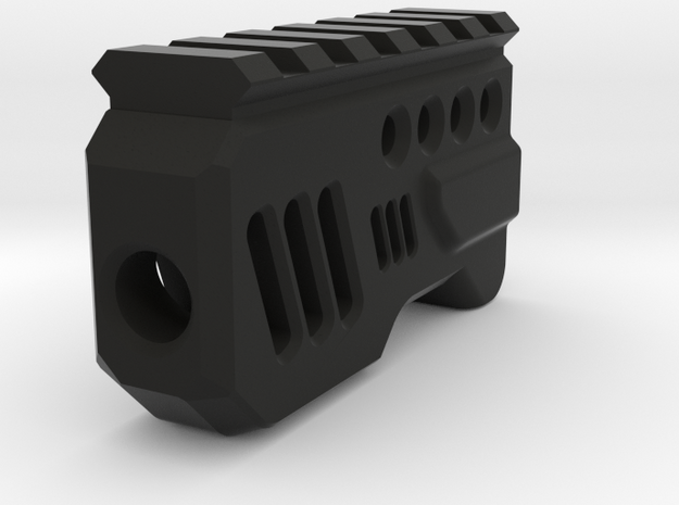Galactic Muzzle Compensator (14mm Self-Cutting) in Black Natural Versatile Plastic