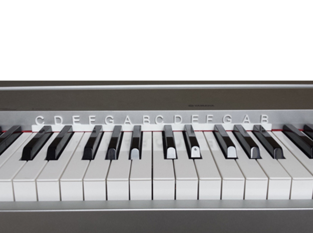 2 Octaves Piano Teaching Tool in White Natural Versatile Plastic