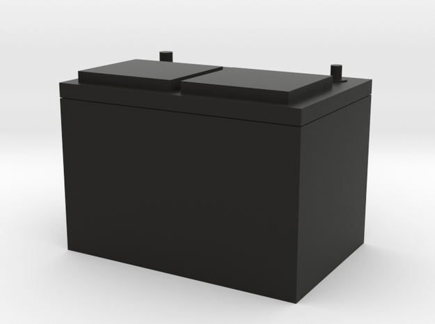 A Standard style battery in 1/10 scale in Black Natural Versatile Plastic