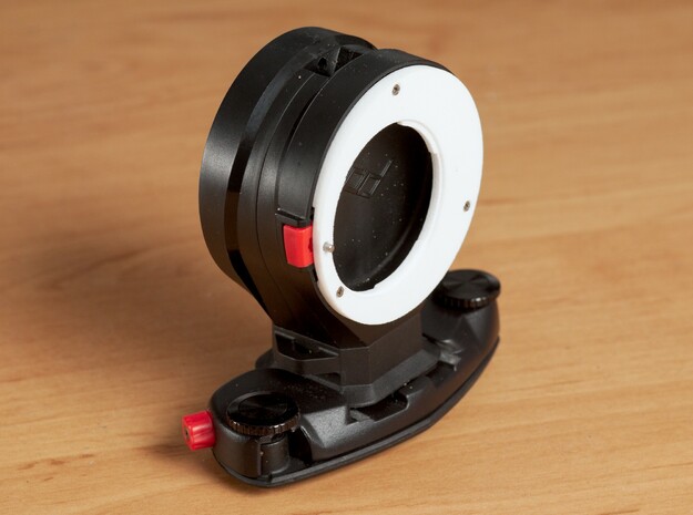 Mount for PD Capture Lens, EF to Fuji X in White Natural Versatile Plastic