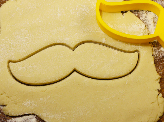 Mustache 2 cookie cutter for professional in White Natural Versatile Plastic