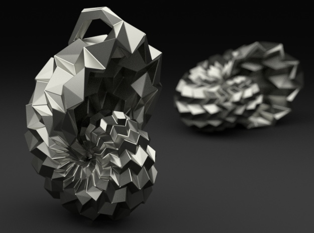 ORI*Universe Origami Pendant in Polished Silver