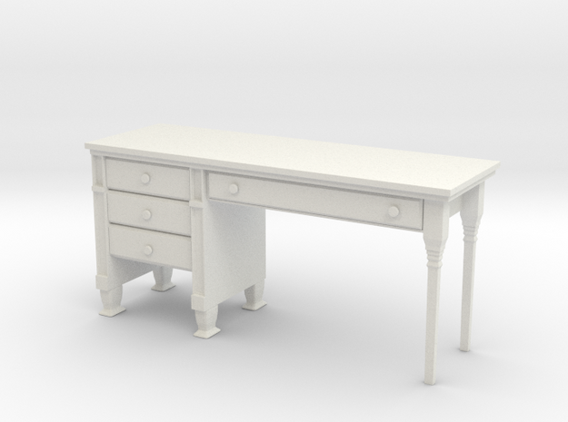 Desk 1 in White Natural Versatile Plastic