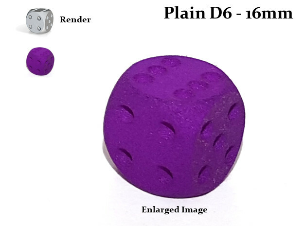 D6 Plain 16mm in Purple Processed Versatile Plastic