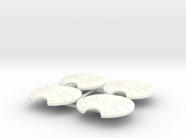ACHILLES SHIELD x4  in White Processed Versatile Plastic