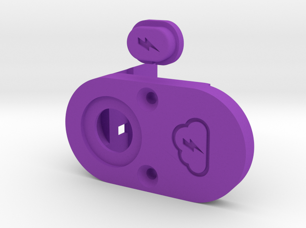 Y_mod_M V1.0 (Clickfet) Top Plate and Button Only  in Purple Processed Versatile Plastic