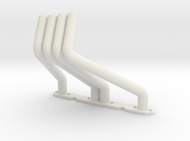 RC4WD V8 Zoomie Headers Left Side in White Natural Versatile Plastic