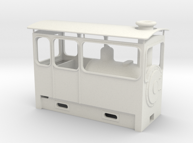 On18 Steam Tram in White Natural Versatile Plastic