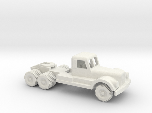 1/64 Scale Diamond T Tractor in White Natural Versatile Plastic