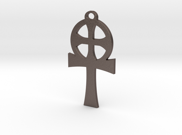 Abraxas Cross in Polished Bronzed-Silver Steel