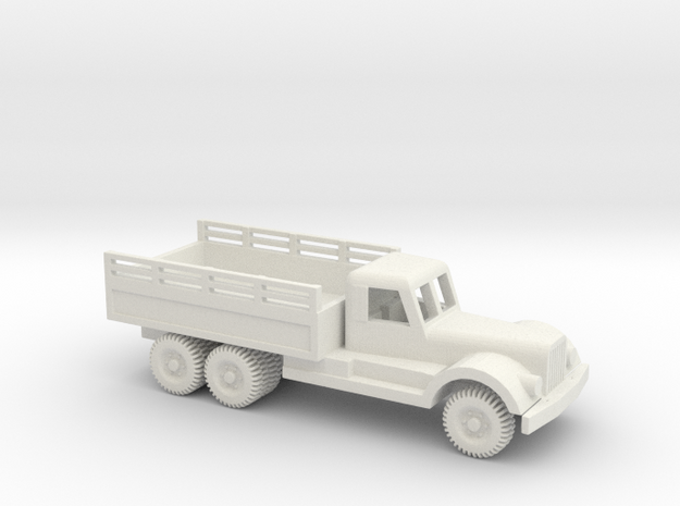 1/64 Scale Diamond T Engineering Truck in White Natural Versatile Plastic