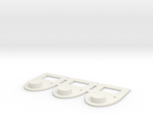 Relief Printing Registration Pins  in White Natural Versatile Plastic