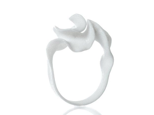 Micro Flora Ring in White Processed Versatile Plastic: 7 / 54
