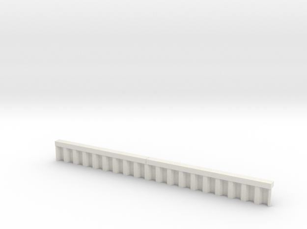 N Scale Sheet Piling Quay Wall H13 L142.5 in White Natural Versatile Plastic
