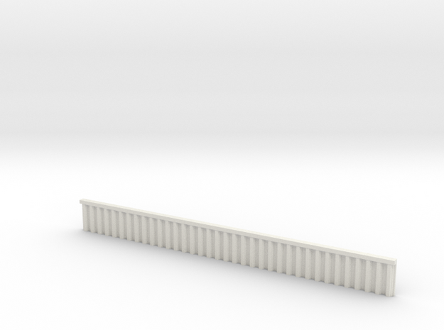 1:285 Quay Wall Sheet Piling H15mm in White Natural Versatile Plastic