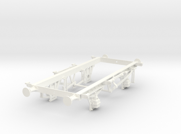 1/32 scale 16t mineral unbraked chassis in White Processed Versatile Plastic