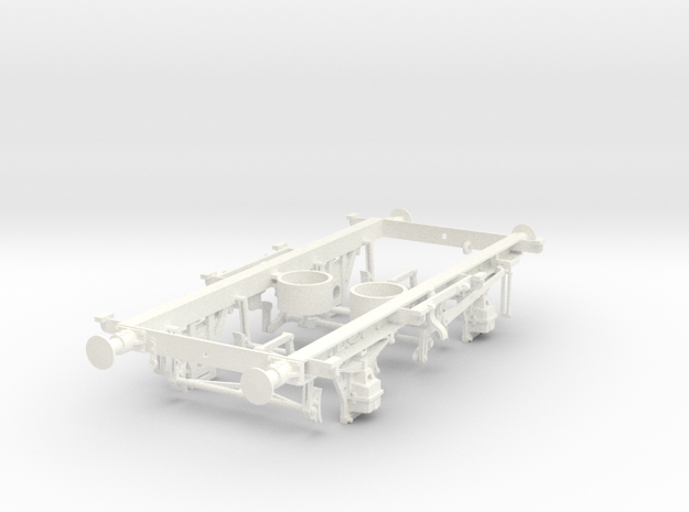 1/32 16t mineral wagon vacuum braked chassis in White Processed Versatile Plastic