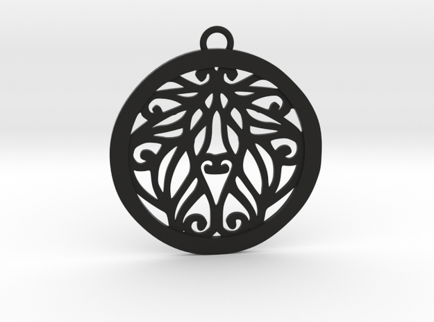Aria pendant in Black Natural Versatile Plastic: Medium