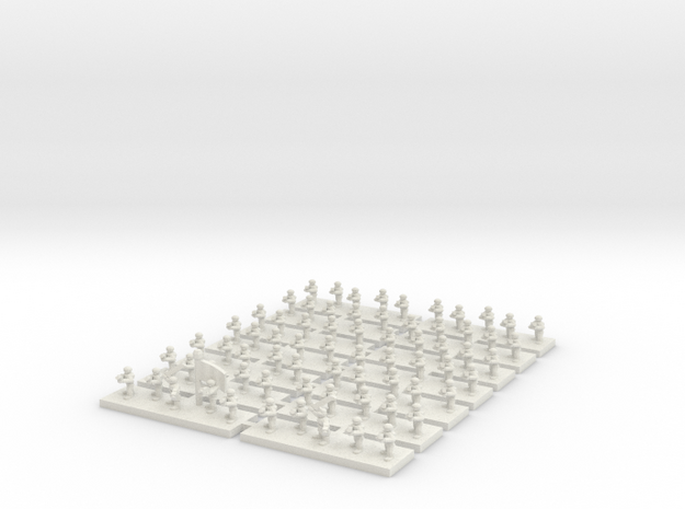 6mm Infantry Company in White Natural Versatile Plastic
