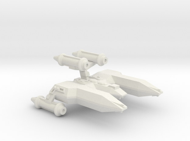 3788 Scale Lyran Top-Alleycat Heavy War Destroyer in White Natural Versatile Plastic