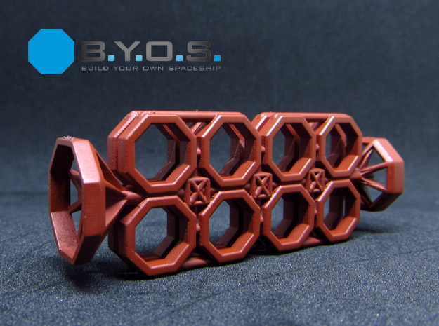 BYOS PART FRAME SKELETON NANO CONTAINER OCTO in Tan Fine Detail Plastic