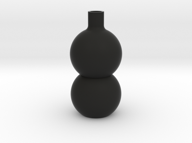 Stacked Sphere Vase in Black Natural Versatile Plastic