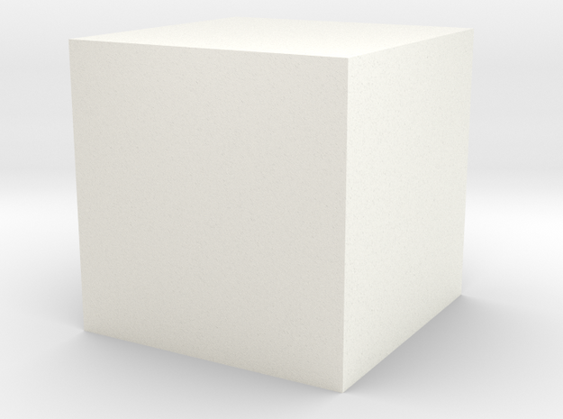 Simple Cube Planter in White Processed Versatile Plastic