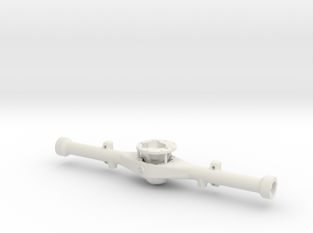 Hilux Rear Axle - wide spring track in White Natural Versatile Plastic