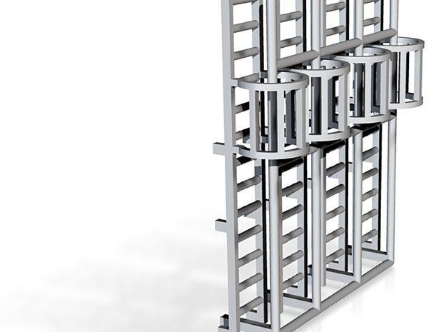 1:100 Cage Ladder 42mm Platform in Tan Fine Detail Plastic