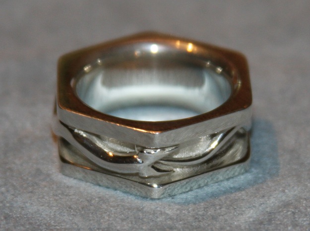 Kekule Ring in Polished Silver
